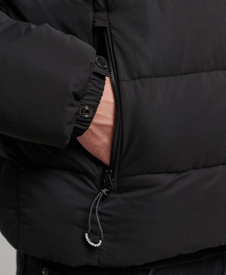 Superdry muži horská bunda z mikrovlákna 6B4ZTR1143 oblečenie čierna