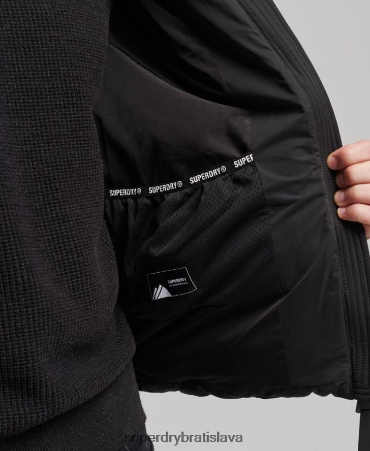 Superdry muži horská bunda z mikrovlákna 6B4ZTR1143 oblečenie čierna