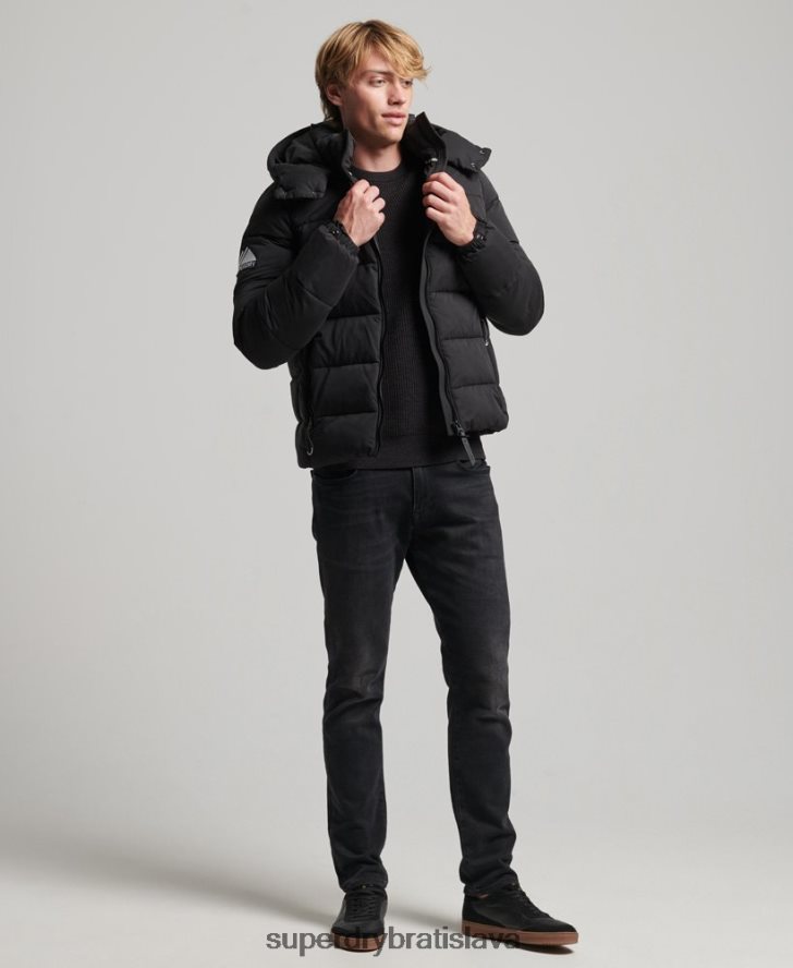 Superdry muži horská bunda z mikrovlákna 6B4ZTR1143 oblečenie čierna