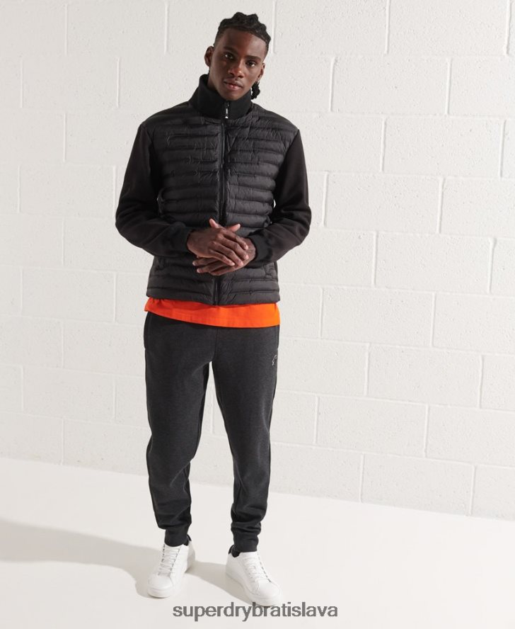 Superdry muži horská hybridná bunda typu bomber 6B4ZTR848 oblečenie čierna