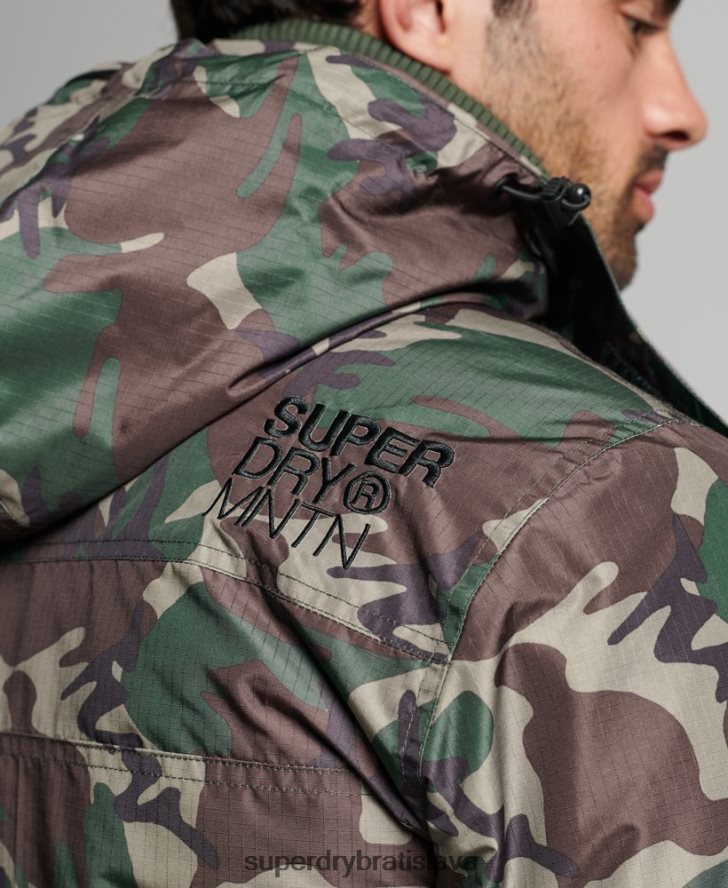 Superdry muži horská sd vetrovka 6B4ZTR1015 oblečenie zelená