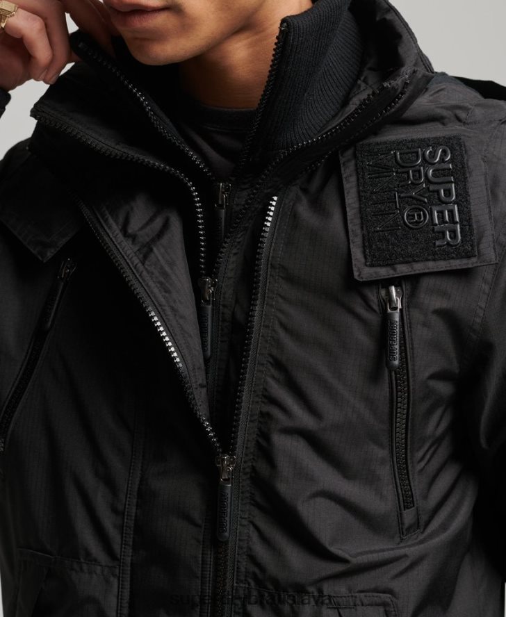 Superdry muži horská sd vetrovka 6B4ZTR924 oblečenie čierna