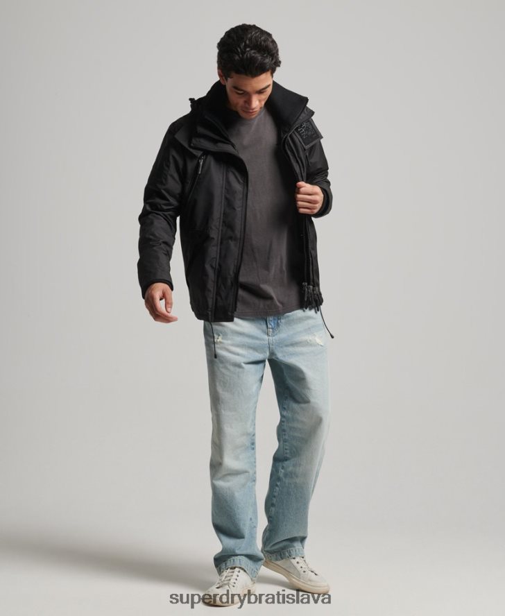 Superdry muži horská sd vetrovka 6B4ZTR924 oblečenie čierna