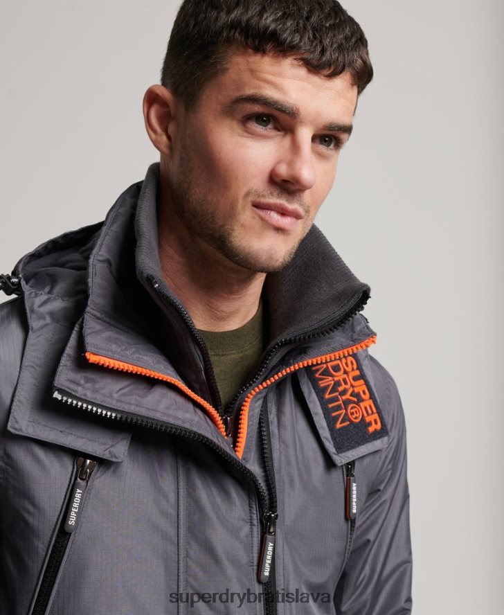 Superdry muži horská sd vetrovka 6B4ZTR946 oblečenie tmavošedý