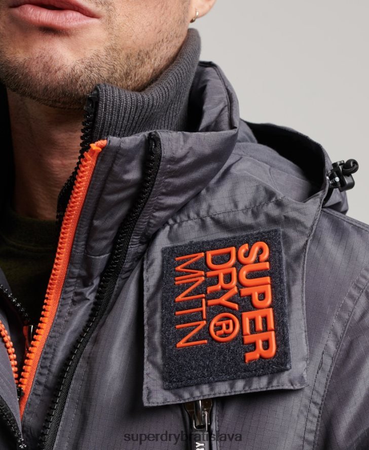 Superdry muži horská sd vetrovka 6B4ZTR946 oblečenie tmavošedý
