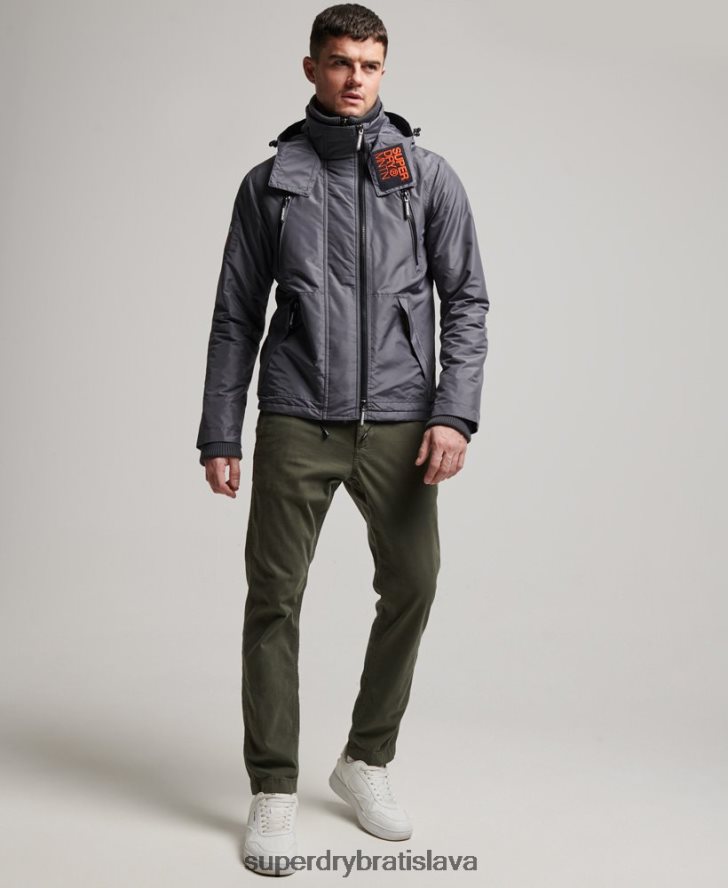 Superdry muži horská sd vetrovka 6B4ZTR946 oblečenie tmavošedý