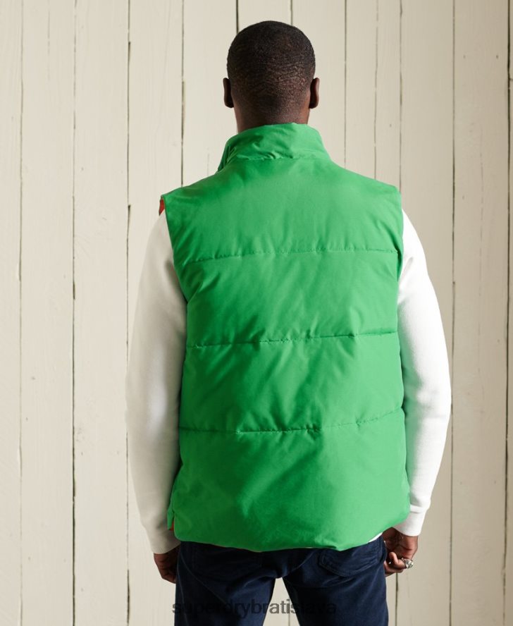 Superdry muži horská vesta 6B4ZTR1176 oblečenie zelená
