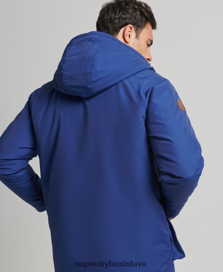 Superdry muži horská vystužená bunda parka 6B4ZTR4480 oblečenie námorníctvo
