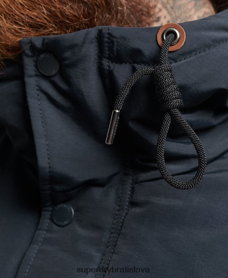 Superdry muži horská vystužená bunda parka 6B4ZTR4492 oblečenie námorníctvo