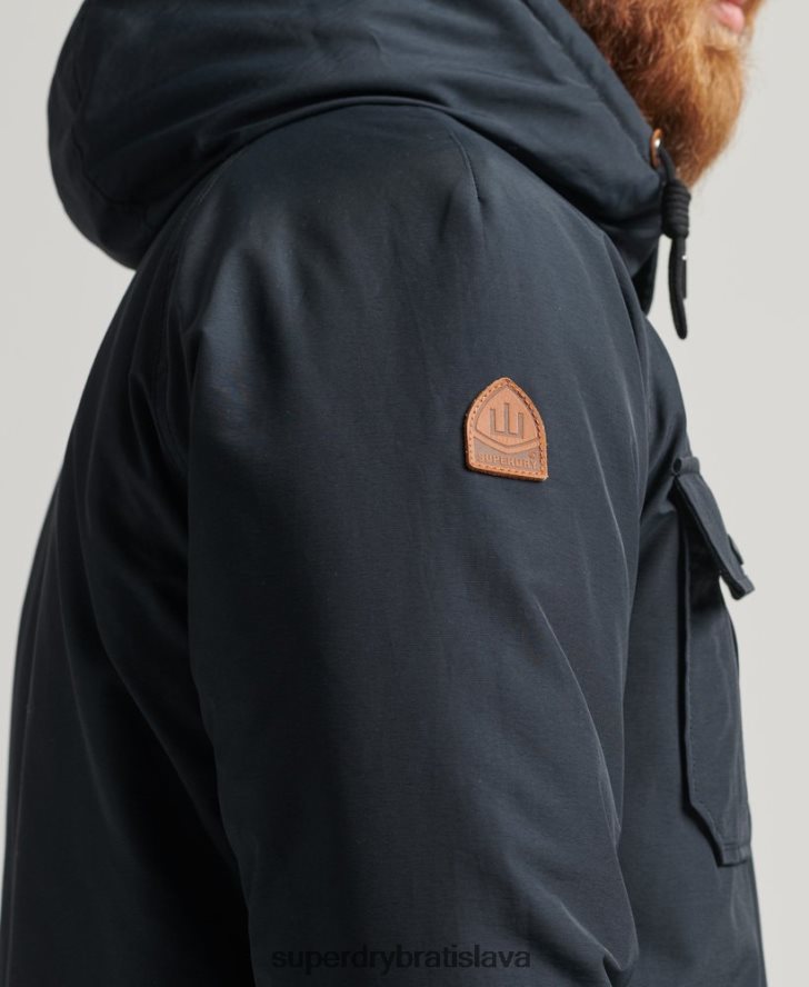 Superdry muži horská vystužená bunda parka 6B4ZTR4492 oblečenie námorníctvo