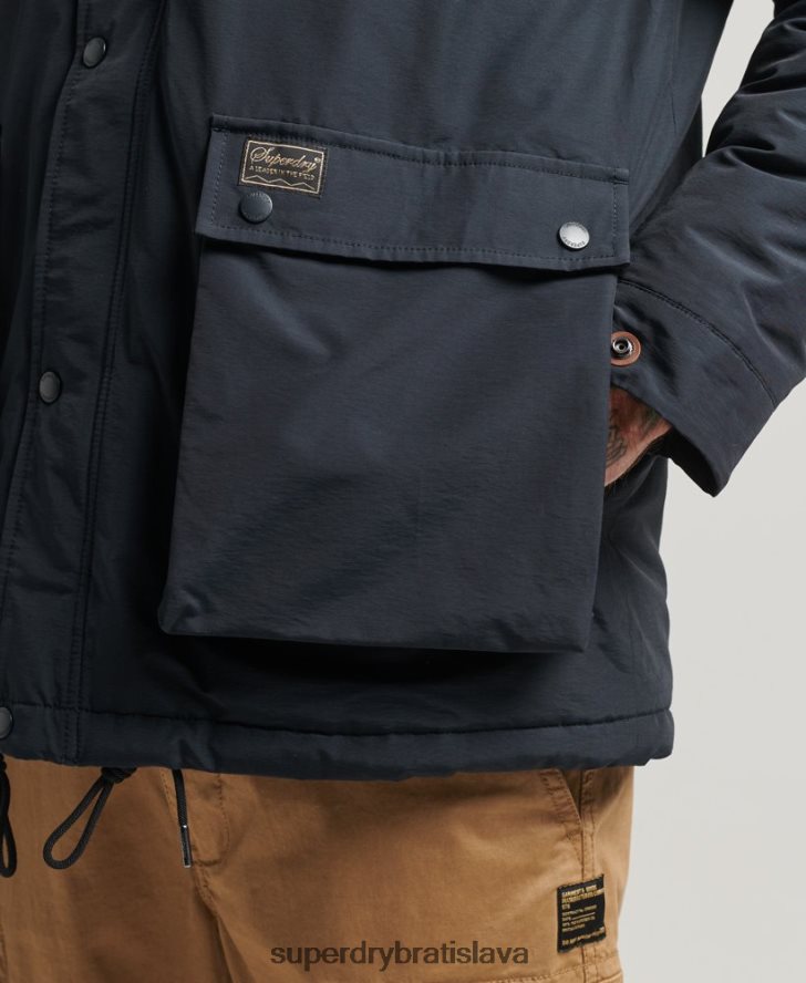 Superdry muži horská vystužená bunda parka 6B4ZTR4492 oblečenie námorníctvo