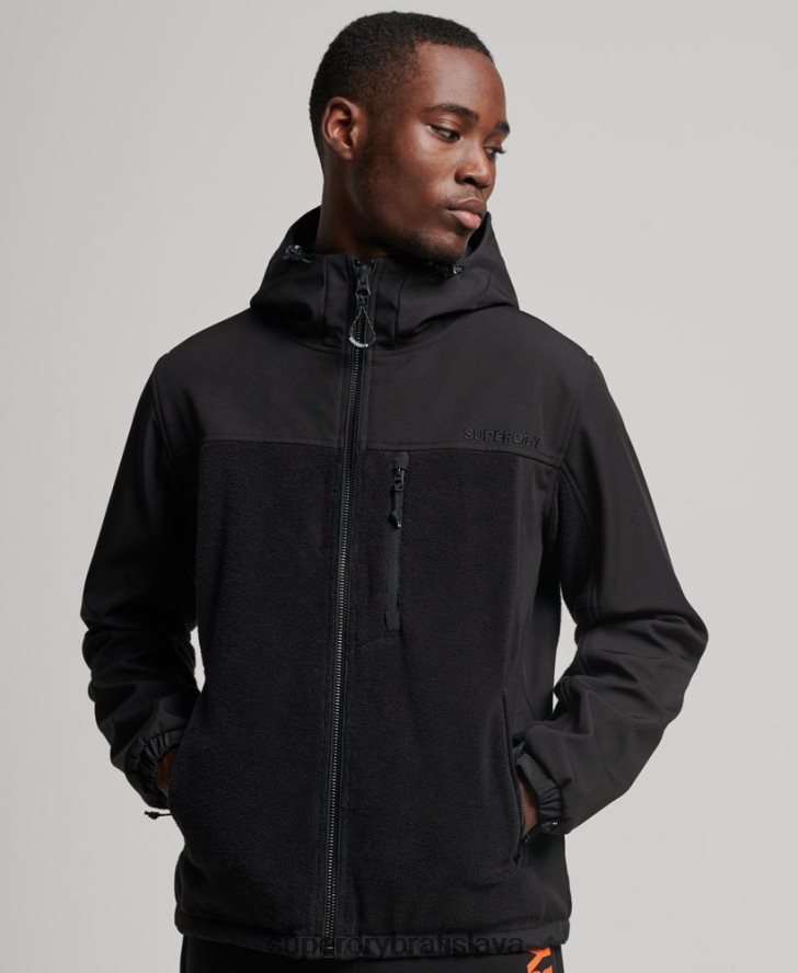Superdry muži hybridná trekingová bunda 6B4ZTR943 oblečenie čierna