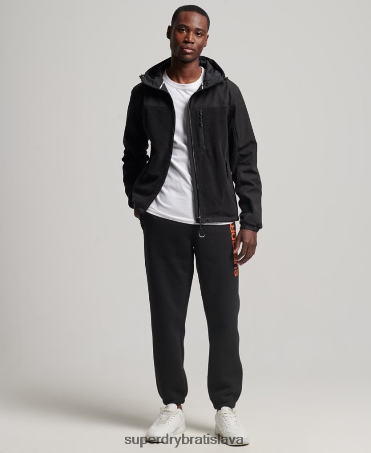 Superdry muži hybridná trekingová bunda 6B4ZTR943 oblečenie čierna