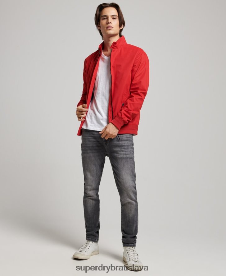 Superdry muži ikonická bunda Harrington 6B4ZTR4465 oblečenie červená