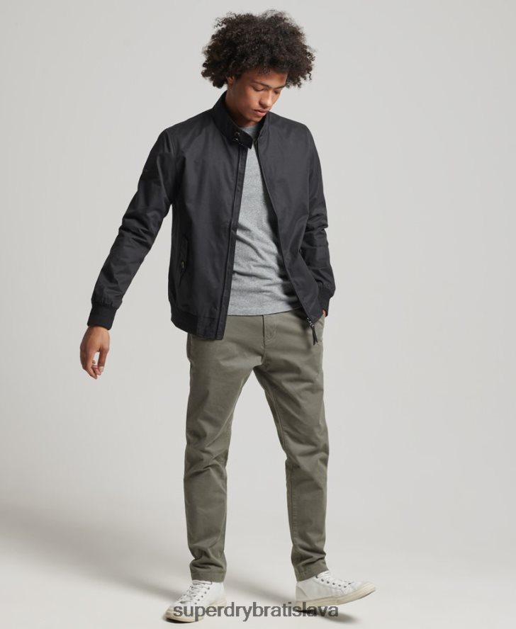 Superdry muži ikonická bunda Harrington 6B4ZTR4611 oblečenie čierna