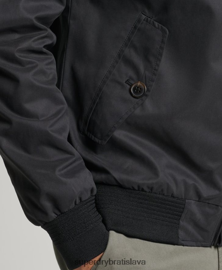 Superdry muži ikonická bunda Harrington 6B4ZTR4611 oblečenie čierna