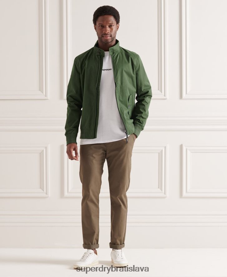Superdry muži ikonická bunda Harrington 6B4ZTR4614 oblečenie zelená