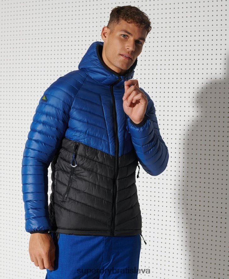 Superdry muži čistá profesionálna izolačná bunda 6B4ZTR4634 oblečenie námorníctvo