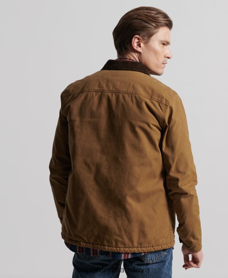 Superdry muži úžitkový mix cez košeľu 6B4ZTR4712 oblečenie hnedá
