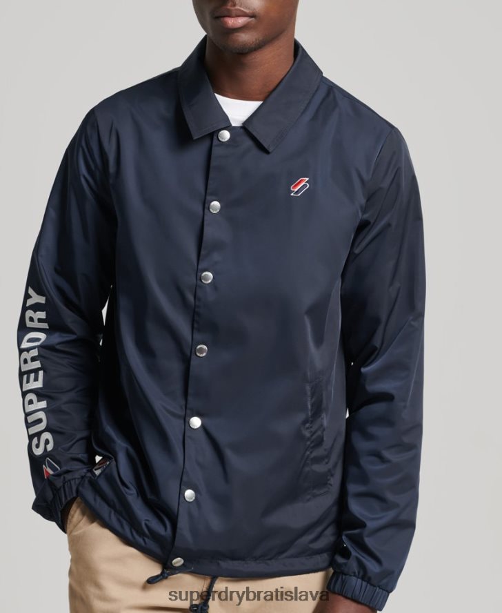 Superdry muži kódová základná trénerská bunda 6B4ZTR4580 oblečenie námorníctvo