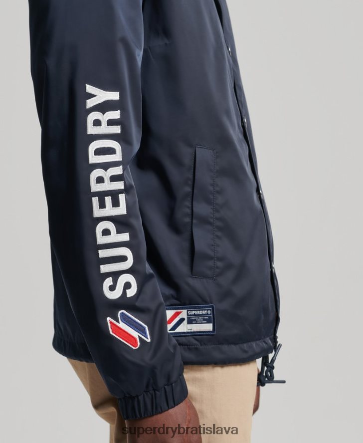 Superdry muži kódová základná trénerská bunda 6B4ZTR4580 oblečenie námorníctvo
