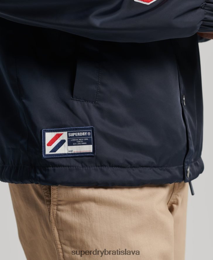 Superdry muži kódová základná trénerská bunda 6B4ZTR4580 oblečenie námorníctvo