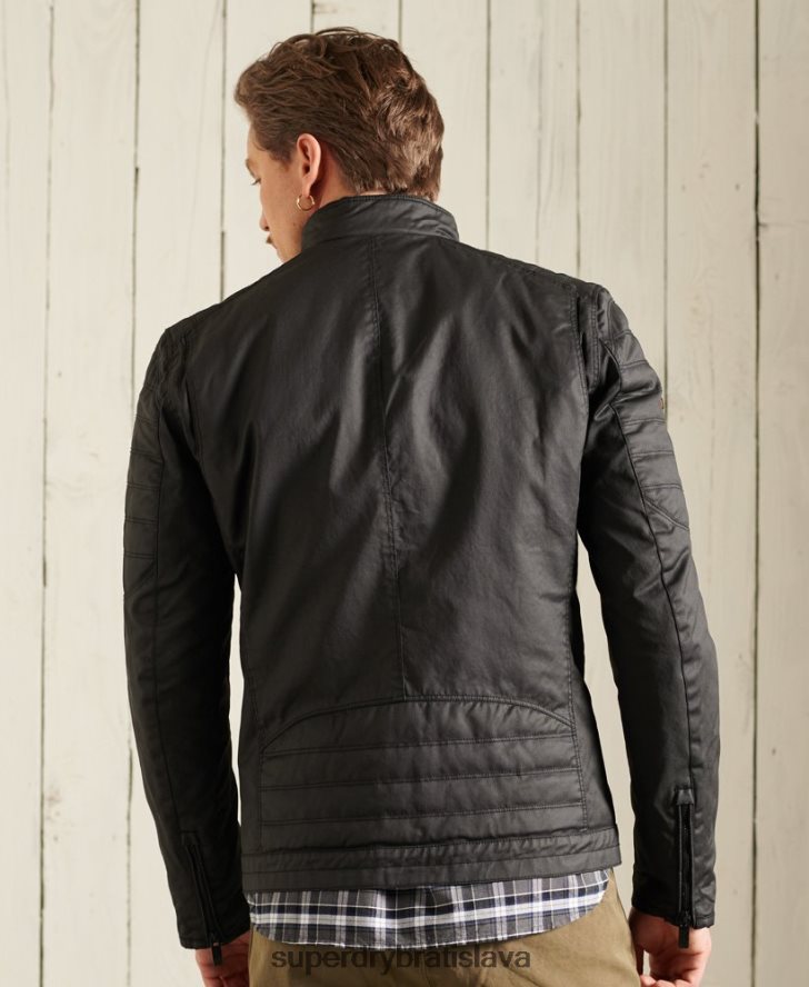 Superdry muži karbónová motorkárska bunda 6B4ZTR4688 oblečenie čierna