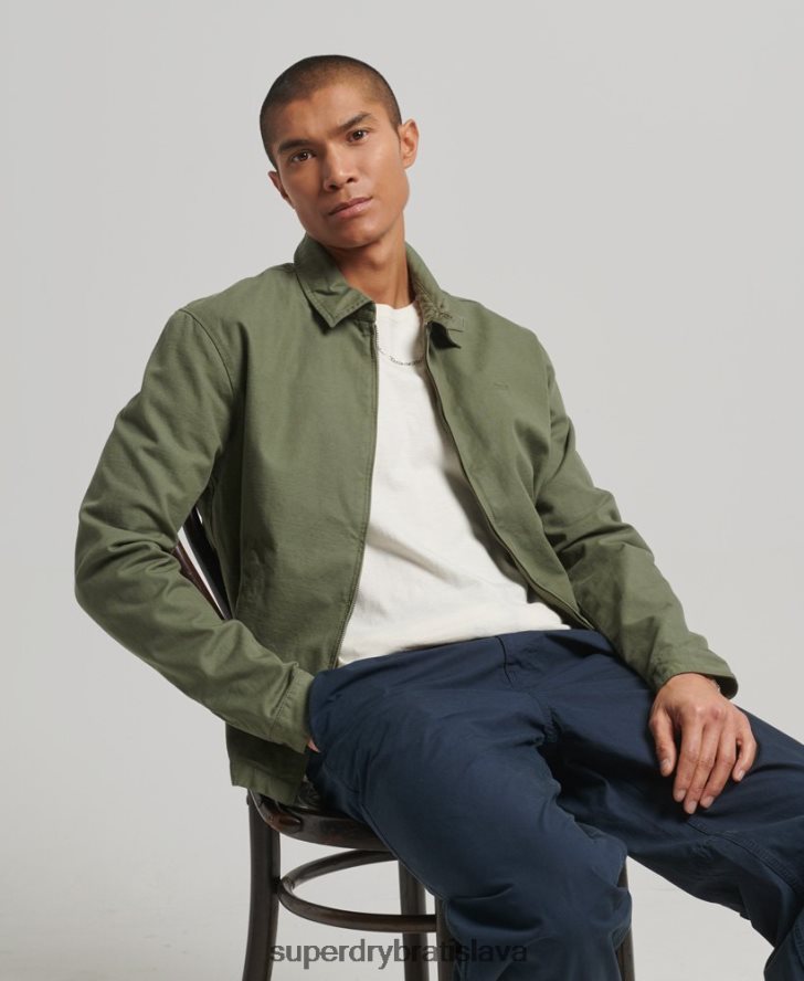 Superdry muži klasická bunda harrington 6B4ZTR905 oblečenie kaki