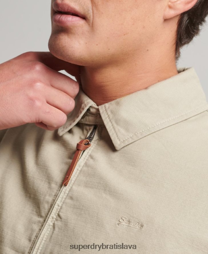 Superdry muži klasická bunda harrington 6B4ZTR913 oblečenie krém