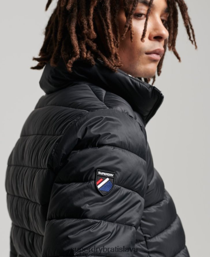 Superdry muži klasická bunda s logom 6B4ZTR4633 oblečenie čierna