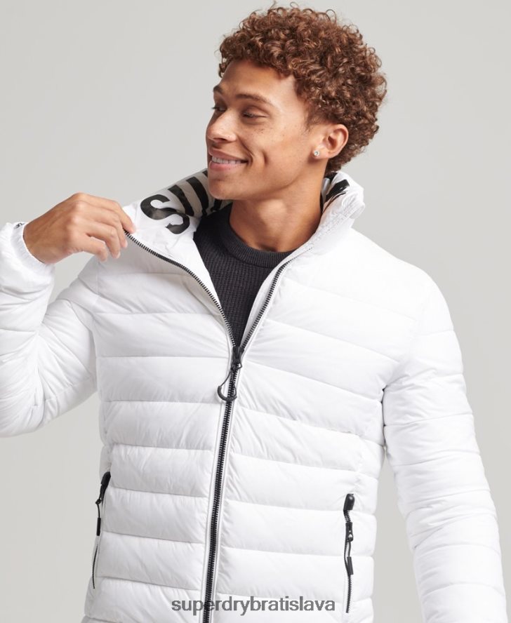 Superdry muži klasická bunda s logom 6B4ZTR4695 oblečenie biely