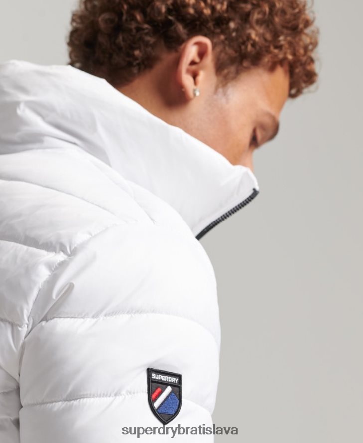 Superdry muži klasická bunda s logom 6B4ZTR4695 oblečenie biely