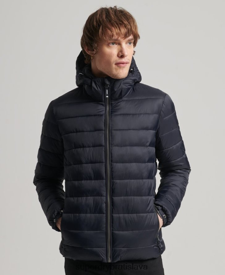 Superdry muži klasická nafukovacia bunda s kapucňou 6B4ZTR1068 oblečenie námorníctvo