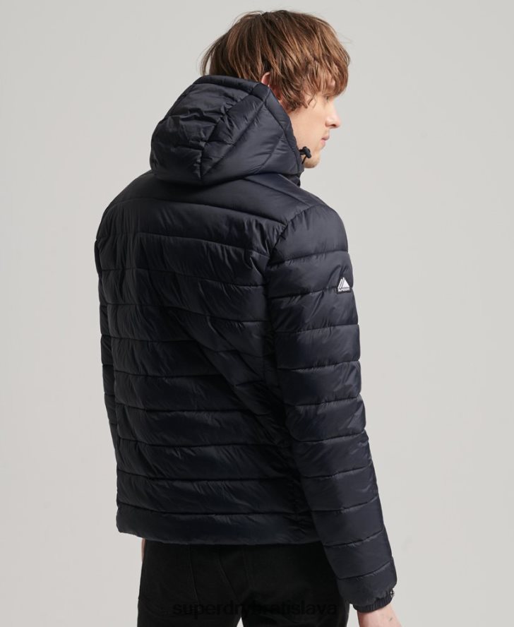 Superdry muži klasická nafukovacia bunda s kapucňou 6B4ZTR1068 oblečenie námorníctvo