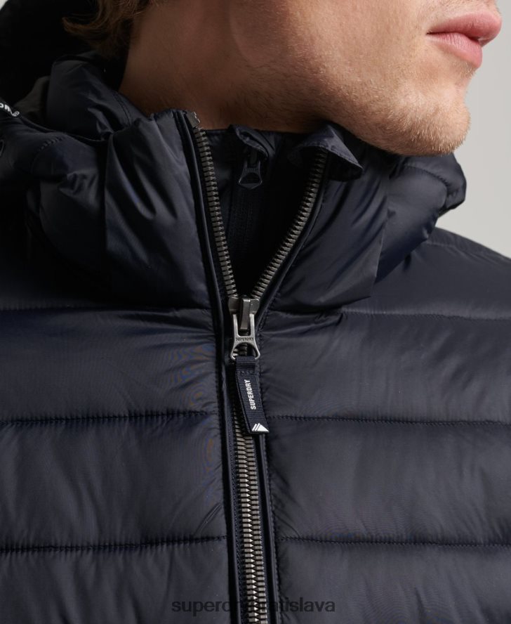 Superdry muži klasická nafukovacia bunda s kapucňou 6B4ZTR1068 oblečenie námorníctvo