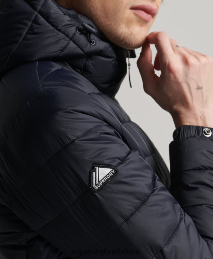 Superdry muži klasická nafukovacia bunda s kapucňou 6B4ZTR1068 oblečenie námorníctvo
