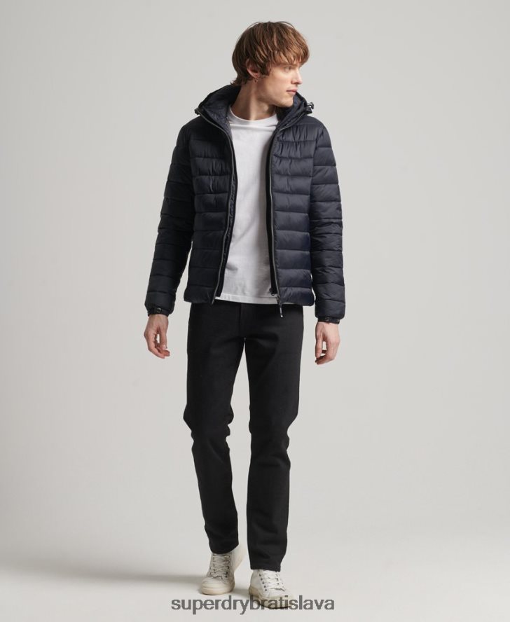 Superdry muži klasická nafukovacia bunda s kapucňou 6B4ZTR1068 oblečenie námorníctvo