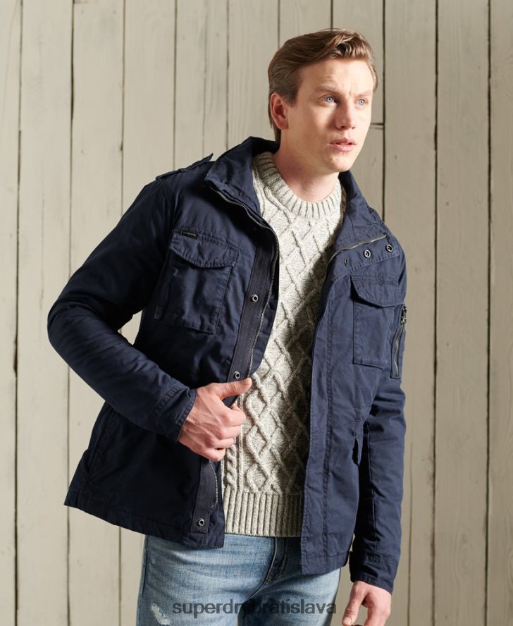 Superdry muži klasická nováčikovská bunda 6B4ZTR4603 oblečenie námorníctvo