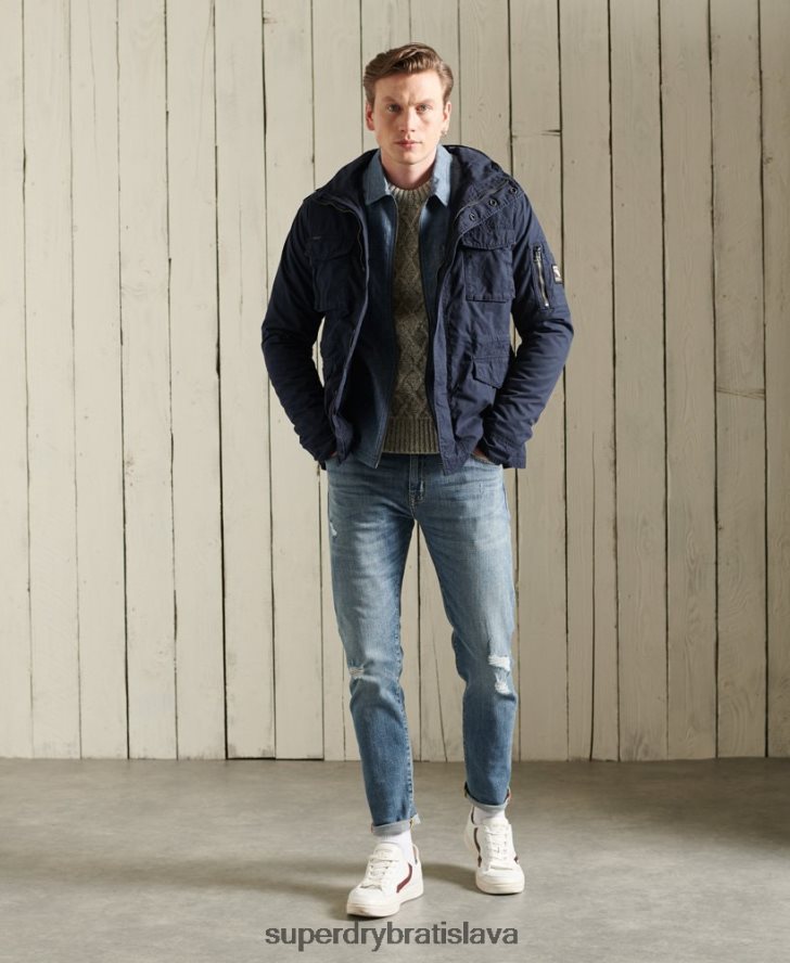 Superdry muži klasická nováčikovská bunda 6B4ZTR4603 oblečenie námorníctvo