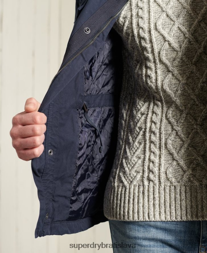 Superdry muži klasická nováčikovská bunda 6B4ZTR4603 oblečenie námorníctvo