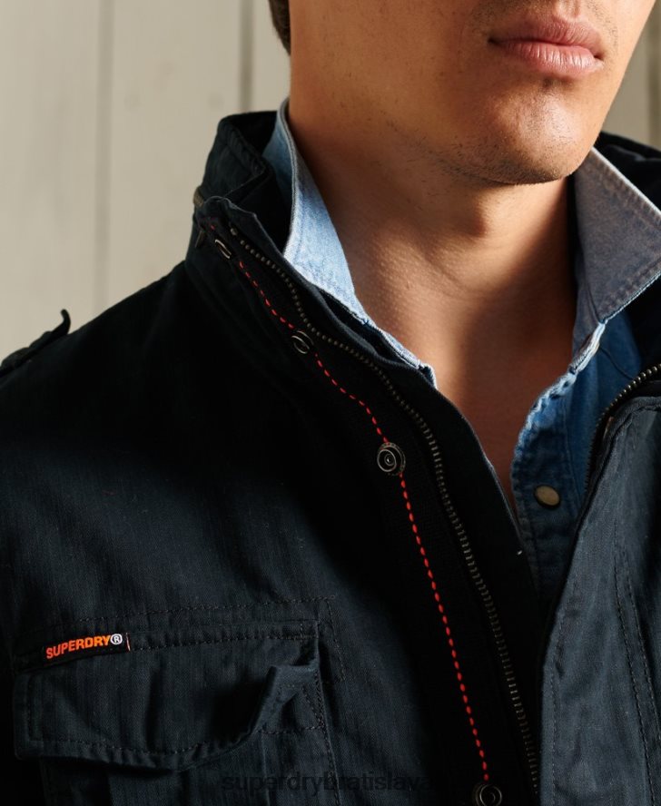 Superdry muži klasická nováčikovská bunda 6B4ZTR4686 oblečenie námorníctvo