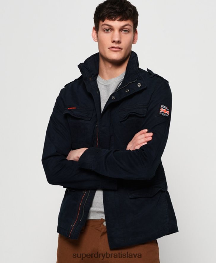 Superdry muži klasická nováčikovská vrecková bunda 6B4ZTR4754 oblečenie námorníctvo
