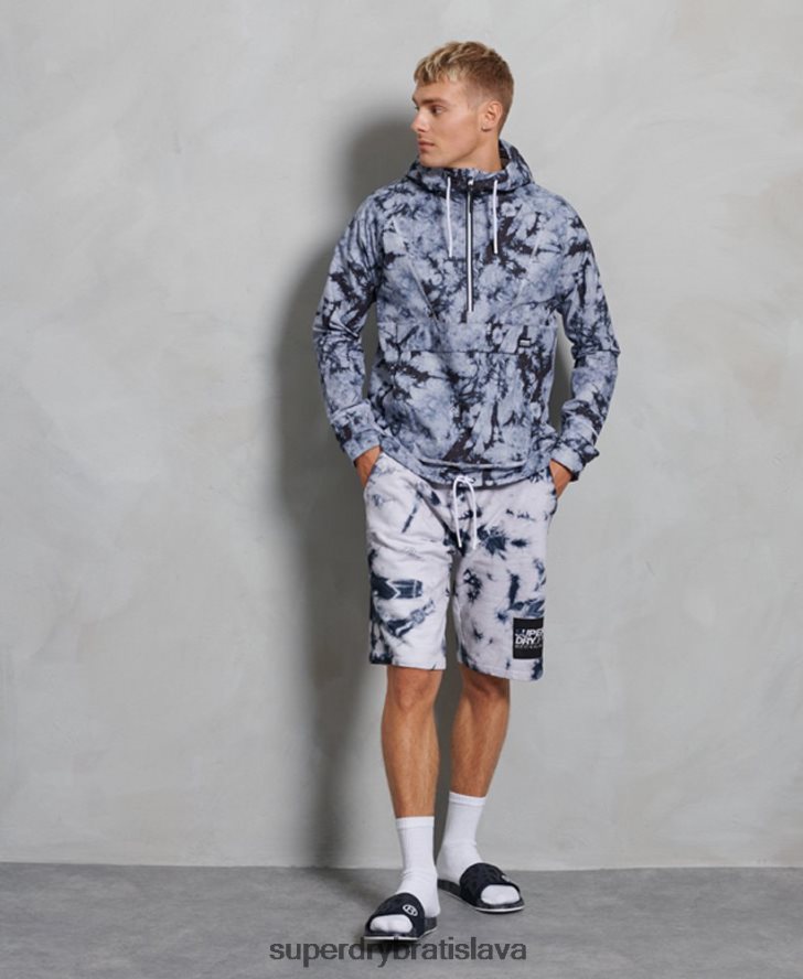 Superdry muži kontrastná bunda cez hlavu 6B4ZTR1182 oblečenie tmavošedý
