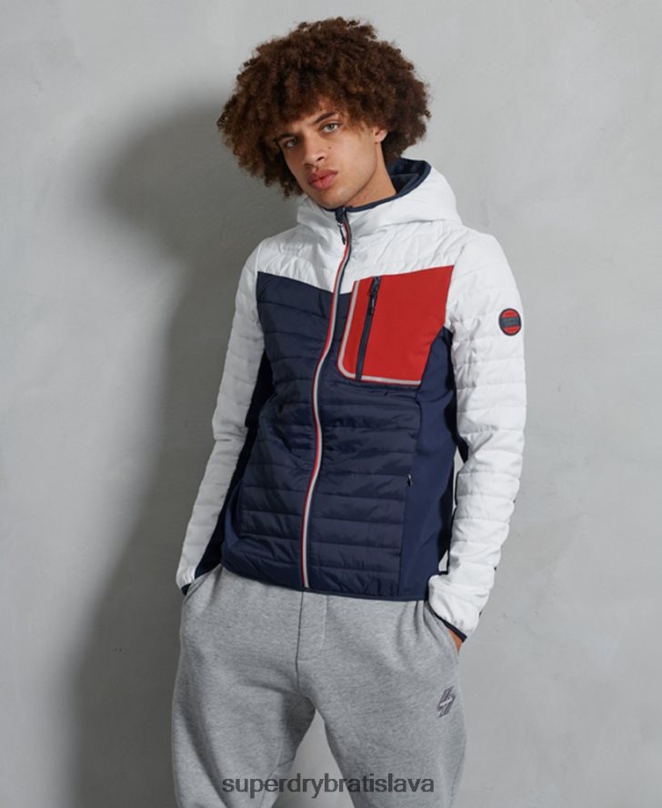 Superdry muži konvekčná ležérna bunda 6B4ZTR4751 oblečenie biely