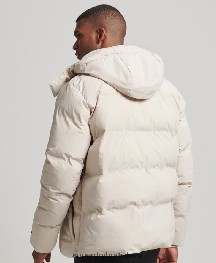 Superdry muži krátka hranatá bunda 6B4ZTR4456 oblečenie béžová