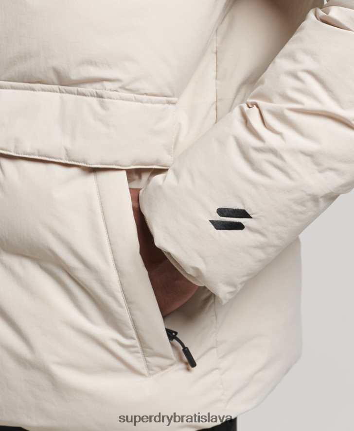 Superdry muži krátka hranatá bunda 6B4ZTR4456 oblečenie béžová