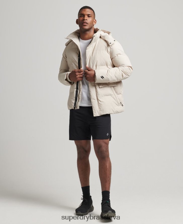 Superdry muži krátka hranatá bunda 6B4ZTR4456 oblečenie béžová