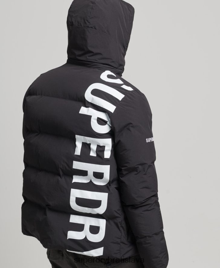 Superdry muži krátka hranatá bunda 6B4ZTR4501 oblečenie čierna