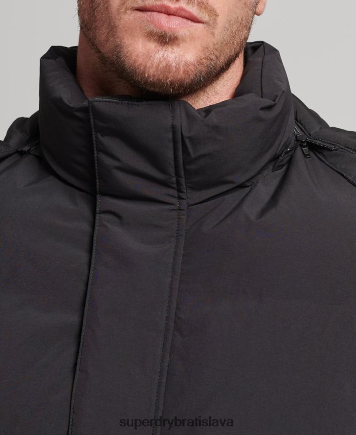 Superdry muži krátka hranatá bunda 6B4ZTR4501 oblečenie čierna