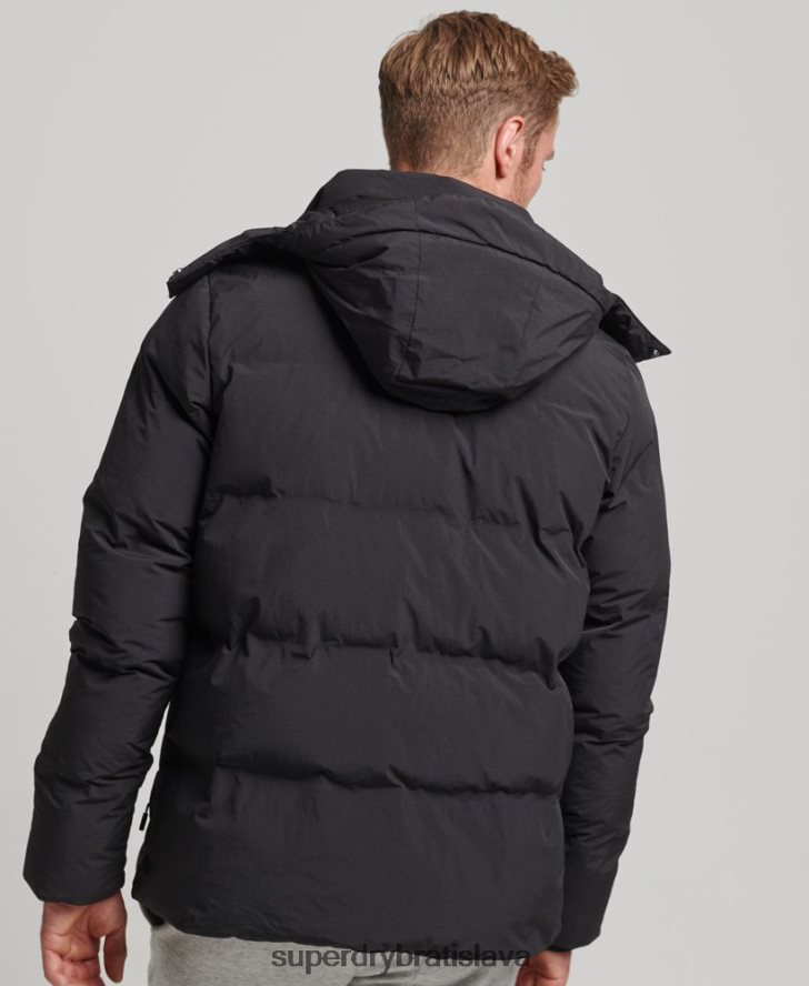 Superdry muži krátka hranatá bunda 6B4ZTR4535 oblečenie čierna